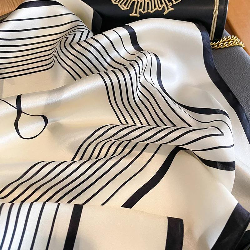 Group châle injSquare design pour femme, écharpe pour femme, ruban de cheveux, marque de luxe, bande