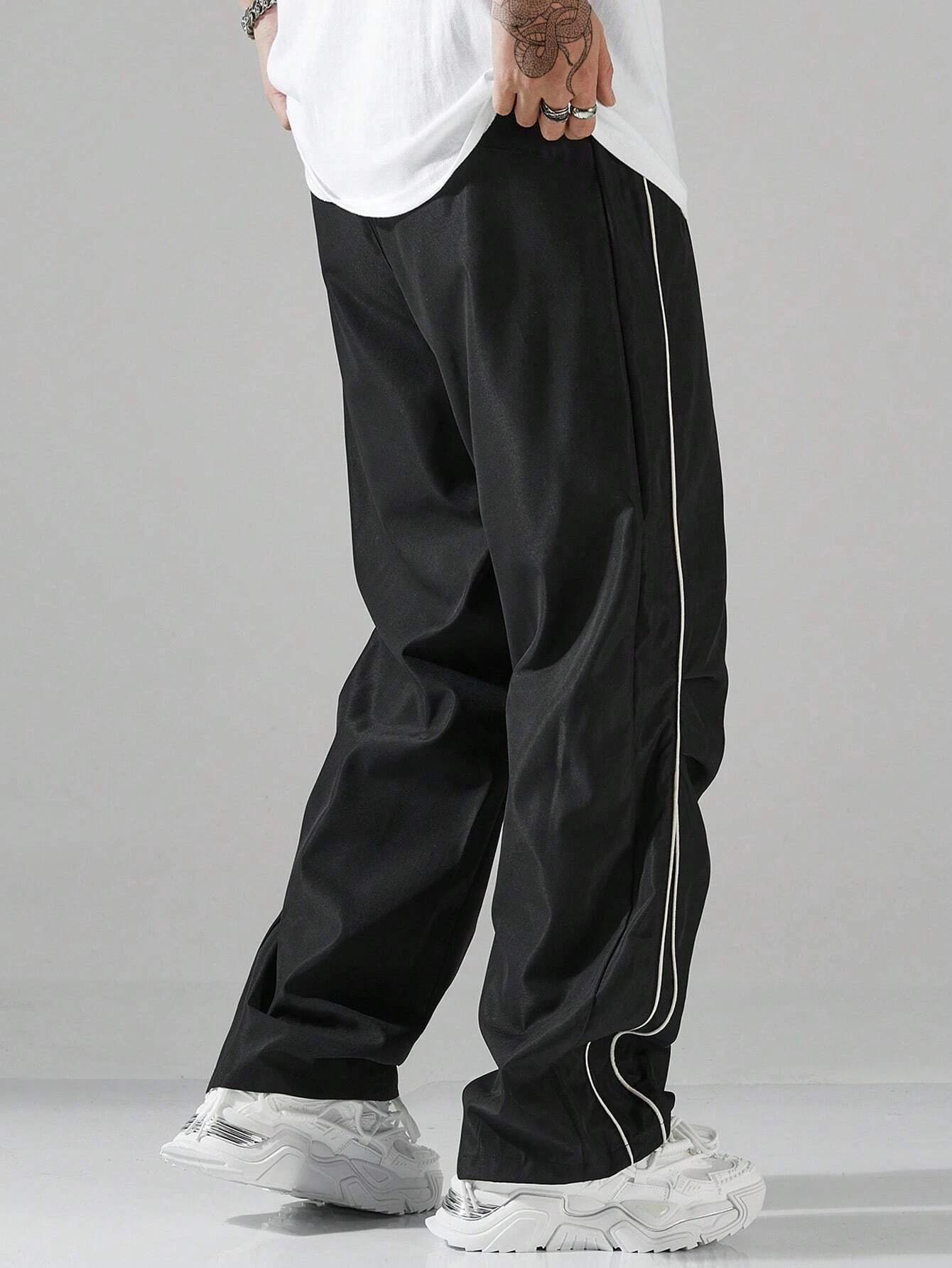 Pantalon de Surintendant Décontracté Respirant pour Homme, Couleur Unie, Droit, à la Mode, Streetwea