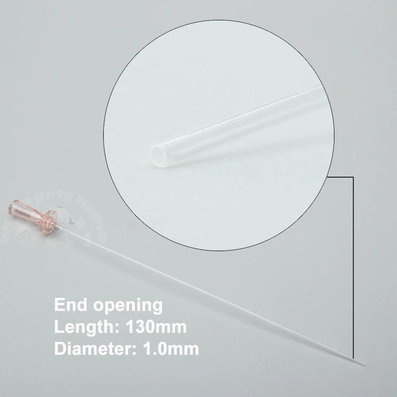 Cathéter urinaire sans stylet pour chats, 12 pièces, extrémité ouverte de 1.3mm, 1.0mm, fournitures