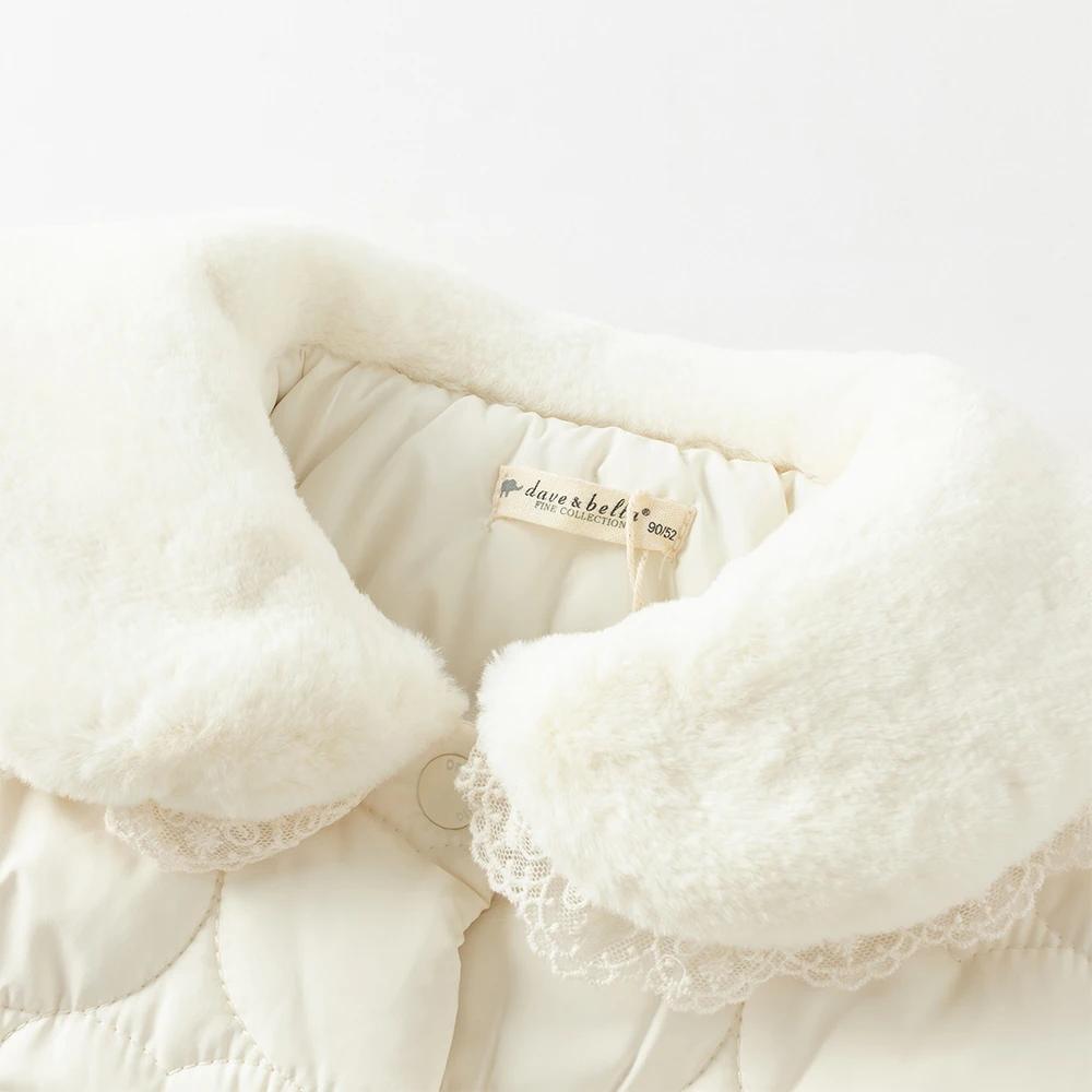 Dave Bella enfants filles bébé mignon vêtements d'extérieur hiver mode décontracté doux enfants mant