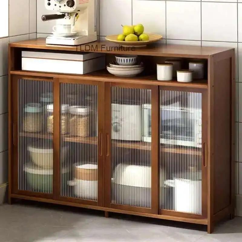 Armoire de cuisine minimaliste moderne pour la maison, buffet à portes coulissantes bidirectionnelle