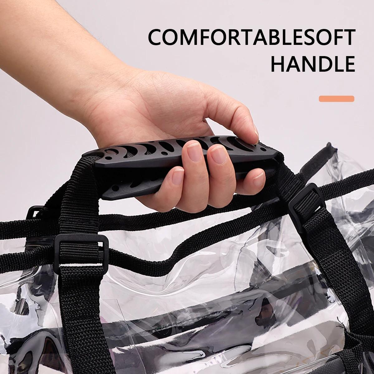 Sac de voyage transparent et étanche pour salon de coiffure, maquillage, outils de bain, accessoires