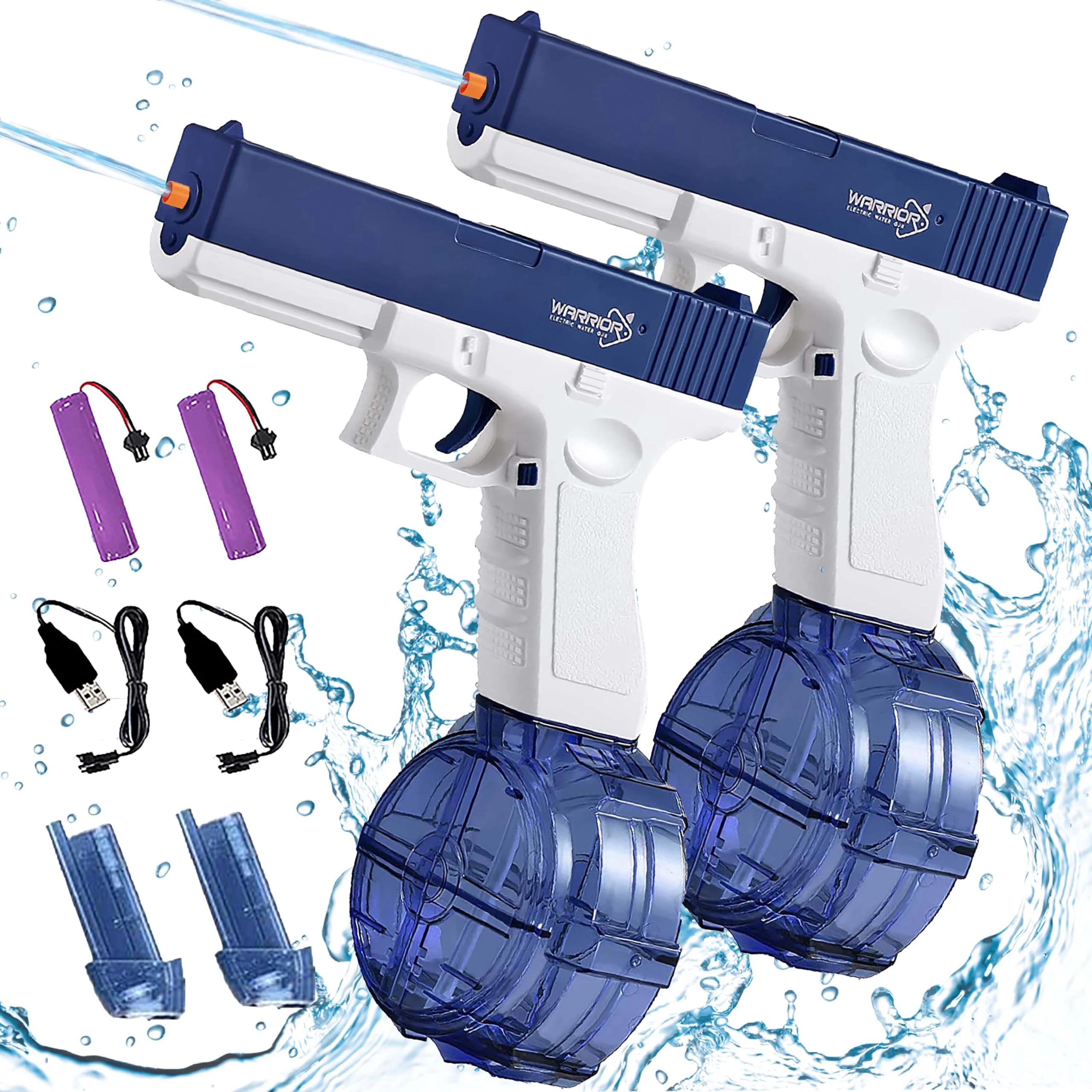 Pistolet à eau électrique rechargeable, automatique et manuel, plage de capacité jusqu'à 32 pieds, p
