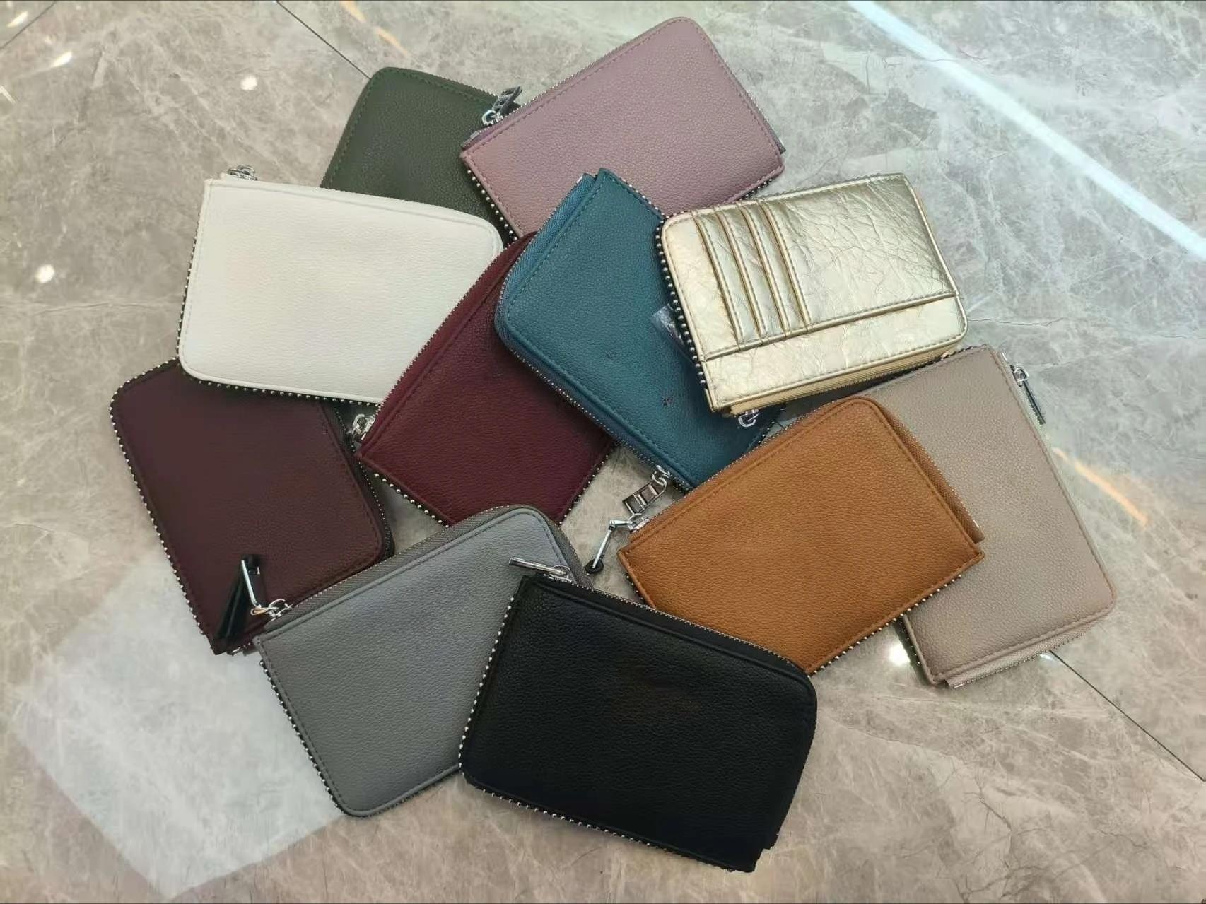 Porte-cartes multifonctionnel de luxe léger français, style rétro, orné de strass, élégant et tendan