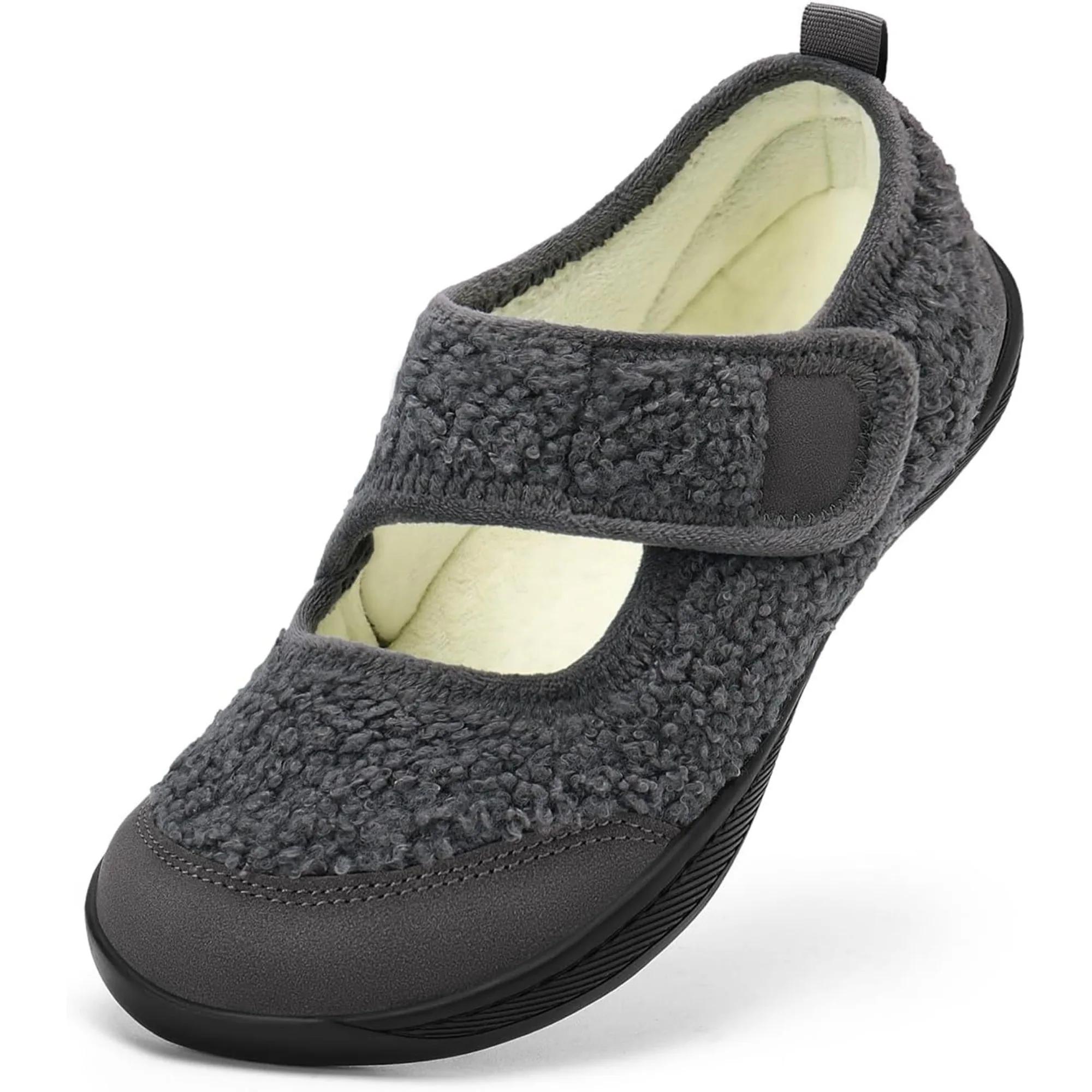 Pantoufles larges pour femmes, chaussures pour diabétiques, œdème, chaussures de marche pieds nus, p