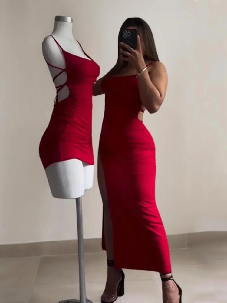 Robe d'été explosive à bretelles licou, haute sensibilité, sac Spice Girl, robe de hanche, nouvelle