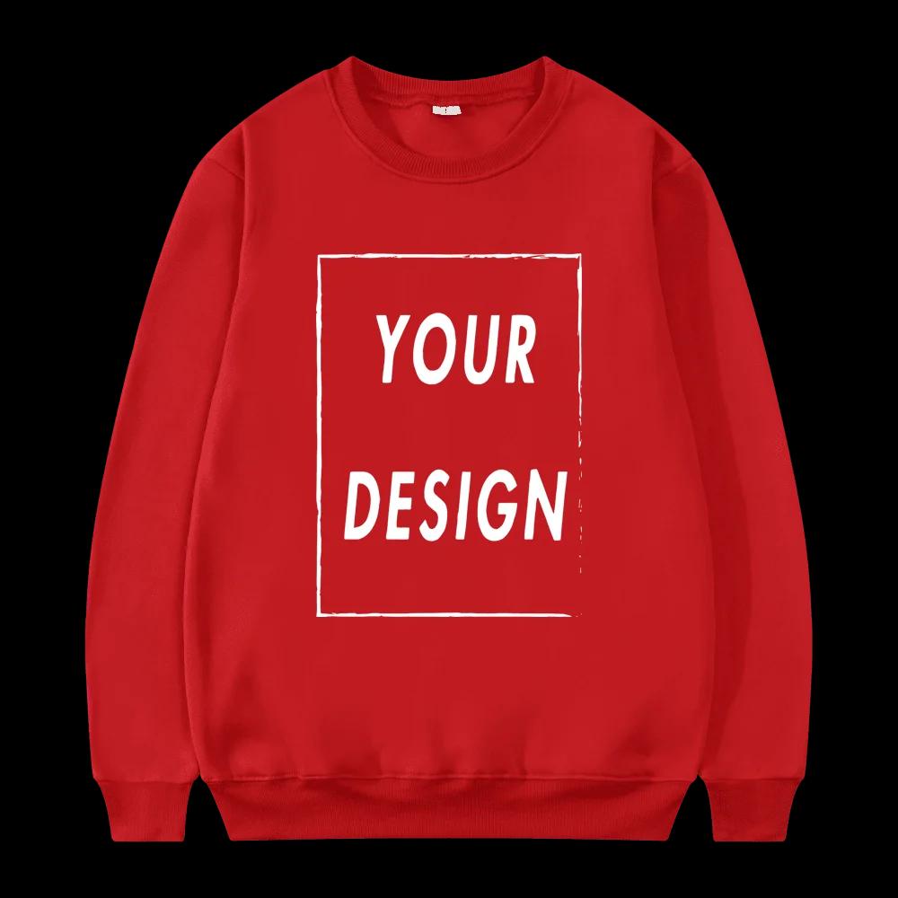 Sweat-shirt unisexe sans chapeau, personnalisé avec votre Logo, col rond, à la mode, décontracté, po