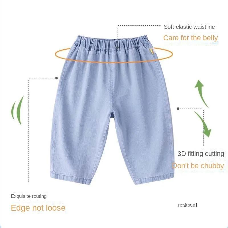 Pantalon en jean bleu doux pour bébé, jean décontracté pour enfants, vêtements pour enfants, mode po