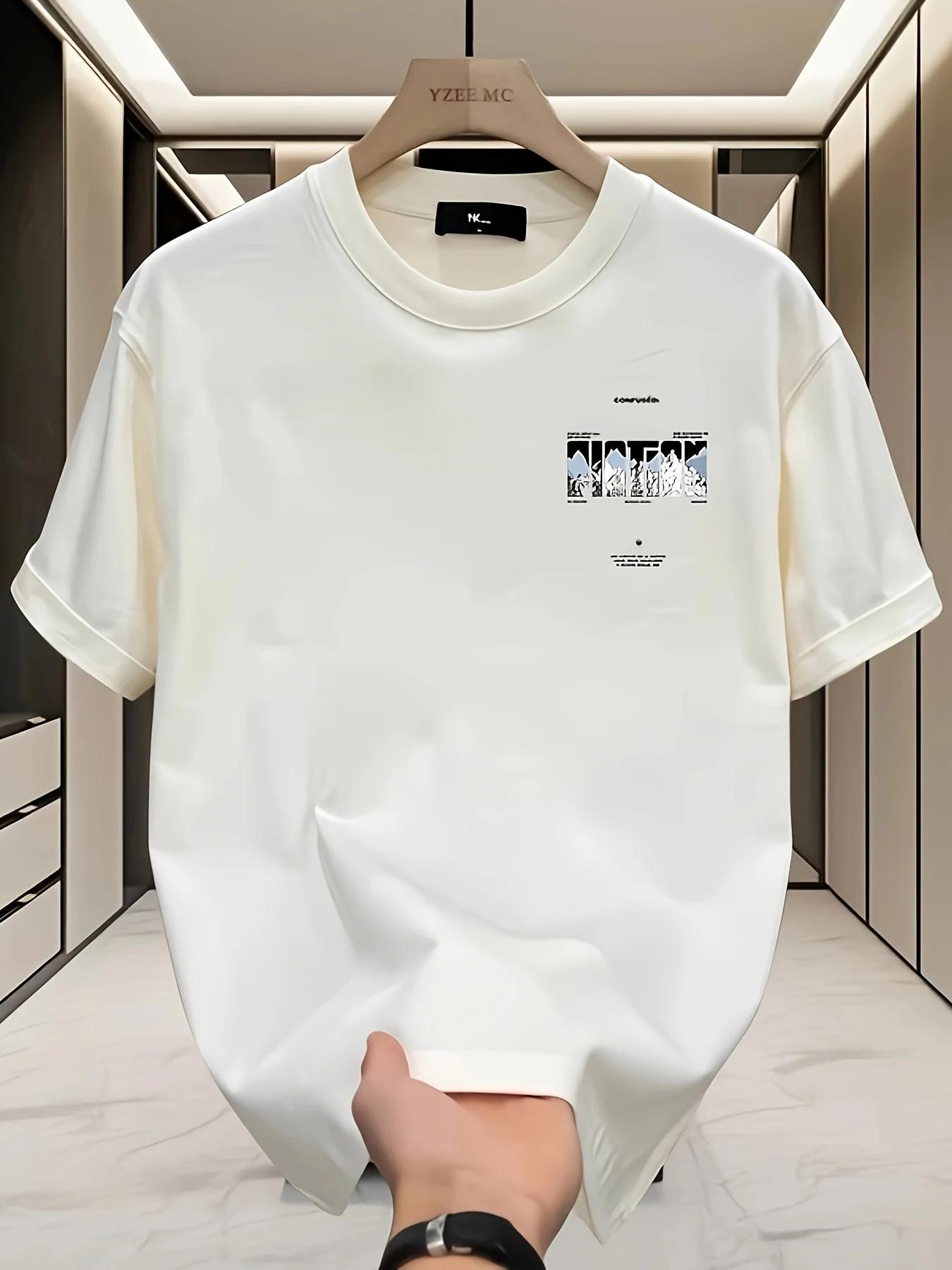 T-shirt ample pour homme, style streetwear américain, nouveau style d'été, 100% coton pur, matière d