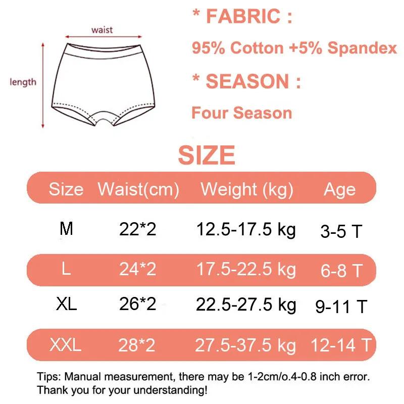 Lot de culottes pour filles, jolis motifs de personnages de dessins animés, boxers pour filles, sous