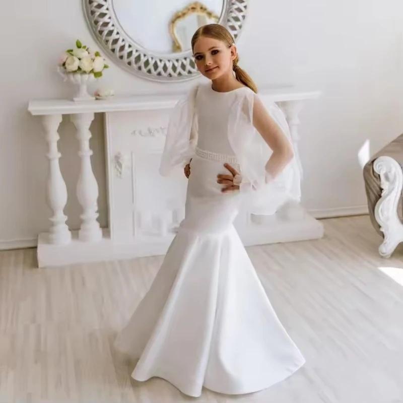 Robe de soirée sirène pour enfants, costume de princesse, tenue de performance pour filles, robe de
