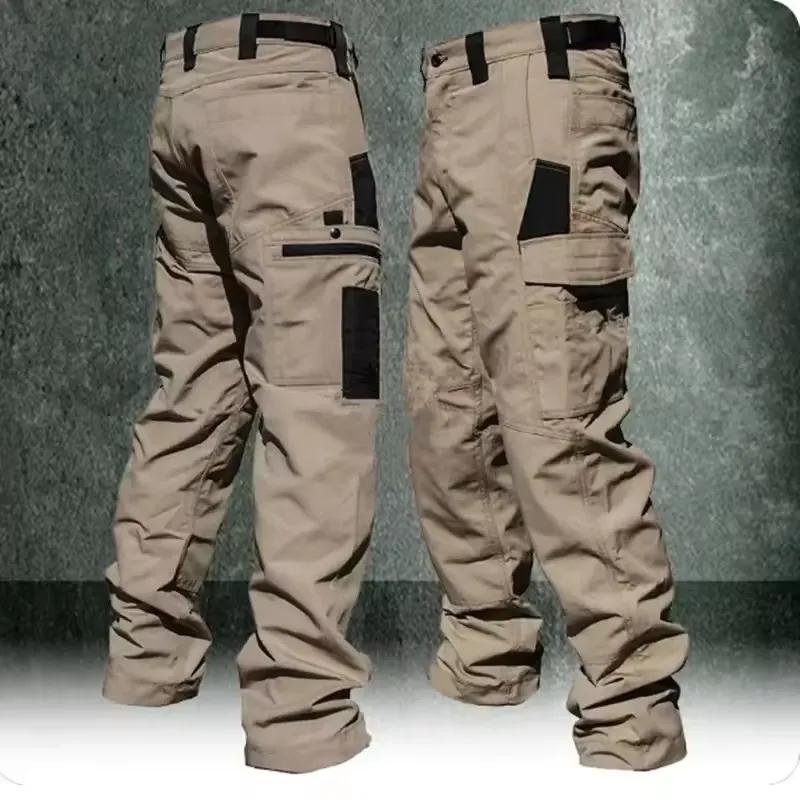 Pantalon de travail résistant à l'usure pour homme, Cargo droit multi-poches, pantalon tactique de J