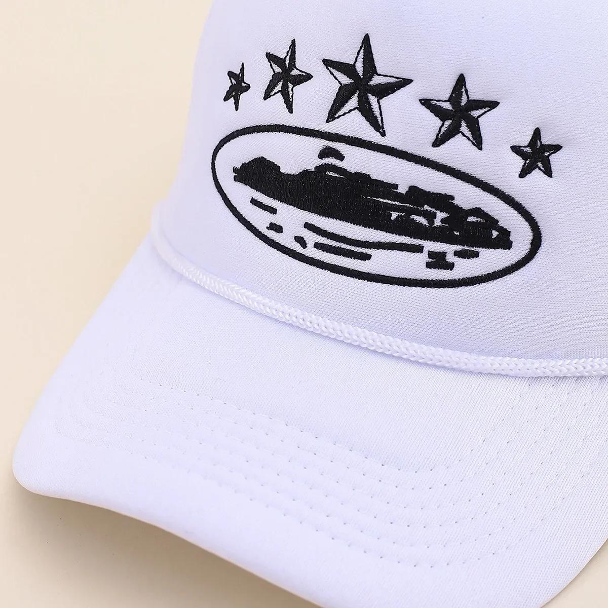 Casquette unisexe pour hommes et femmes, filet de Baseball brodé pentagramme, chapeaux décontractés