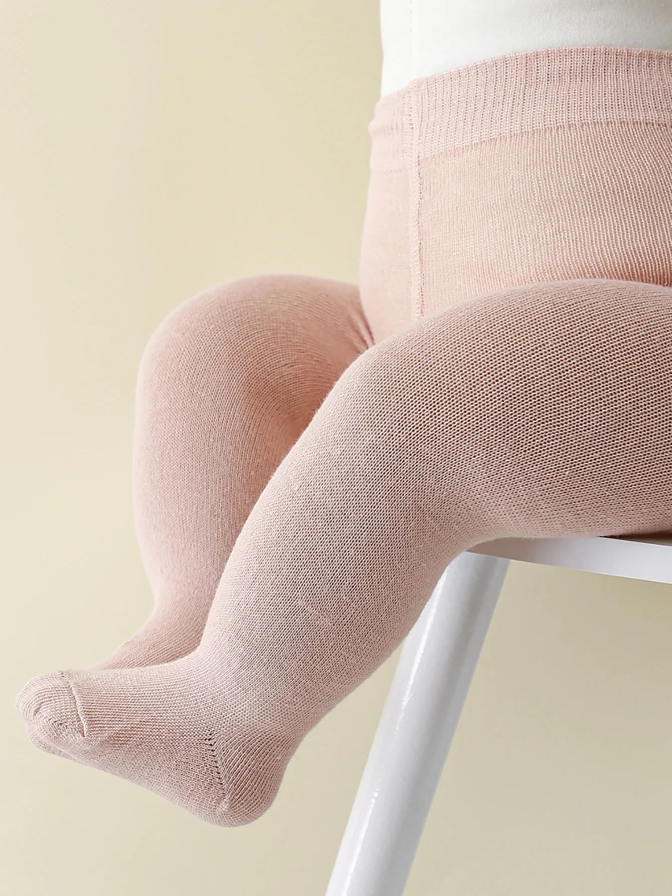 Nouveau bébé filles collants nouveau-né taille élastique couleur unie bas Slim Fit chaussettes colla