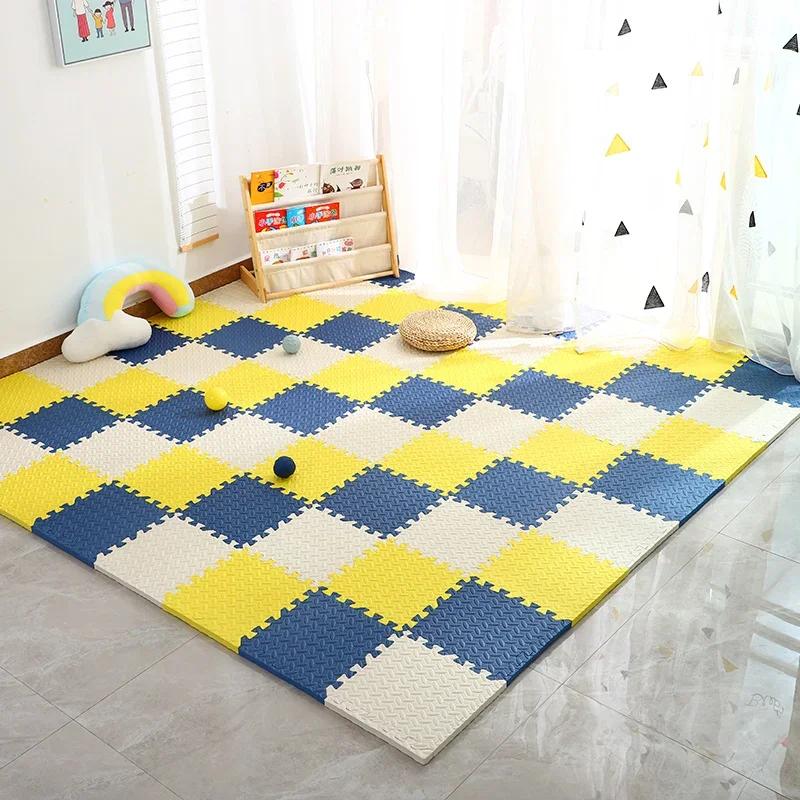 Tapis de jeu en mousse pour bébé, 12 pièces, tapis de Puzzle pour enfants, carreaux d'exercice imbri