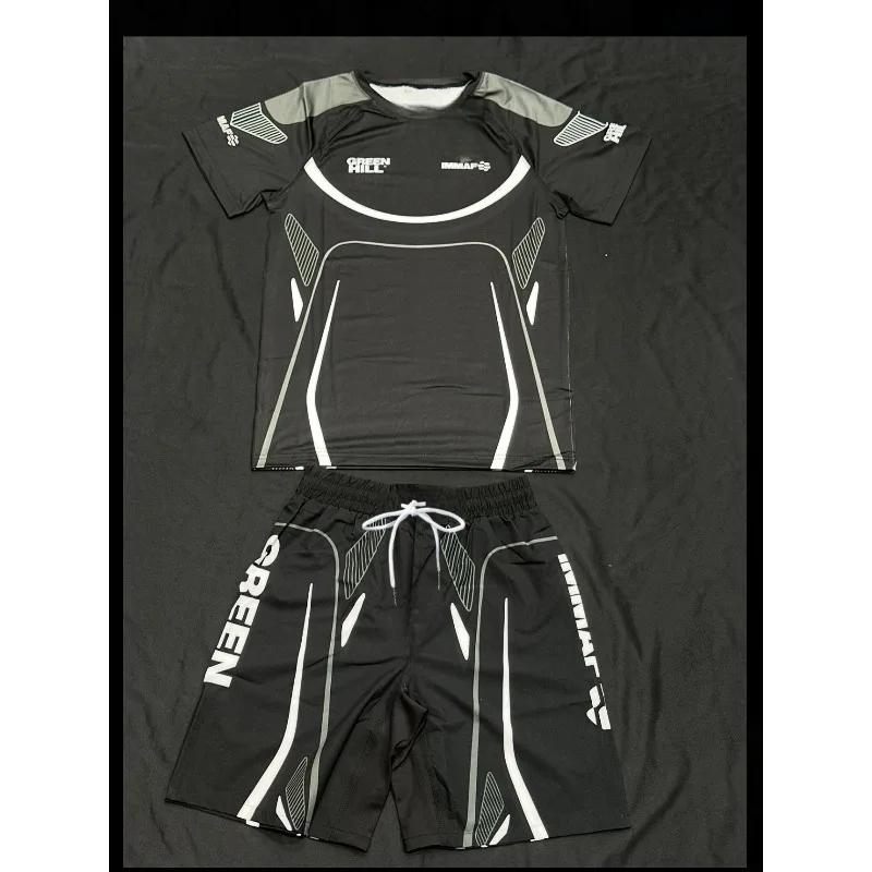 Ensemble de sport de lutte 2026 pour adultes et enfants – T-shirts et shorts de protection respirant