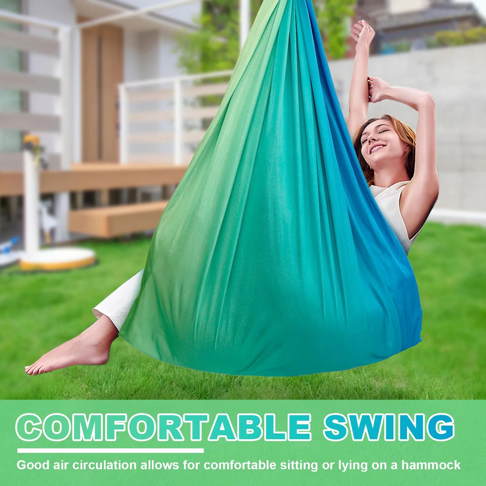 Balançoires sensorielles pour enfants Balançoire câlin confortable double couche avec 360 ° Le cin