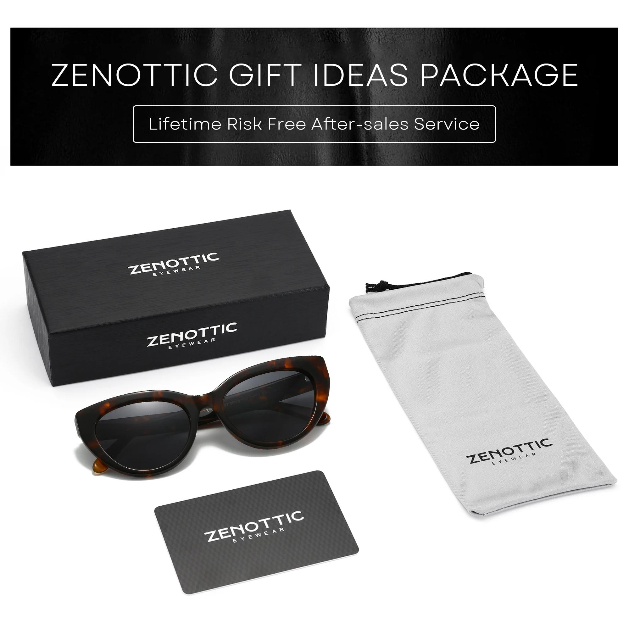 ZENOTTIC mode oeil de chat lunettes de soleil polarisées à la main acétate UV400 Protection lunettes