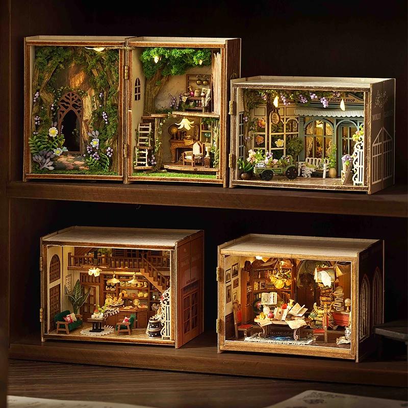 Maison de poupée Miniature à monter soi-même, Puzzle 3D, petite maison, Kit de modèle de constructio
