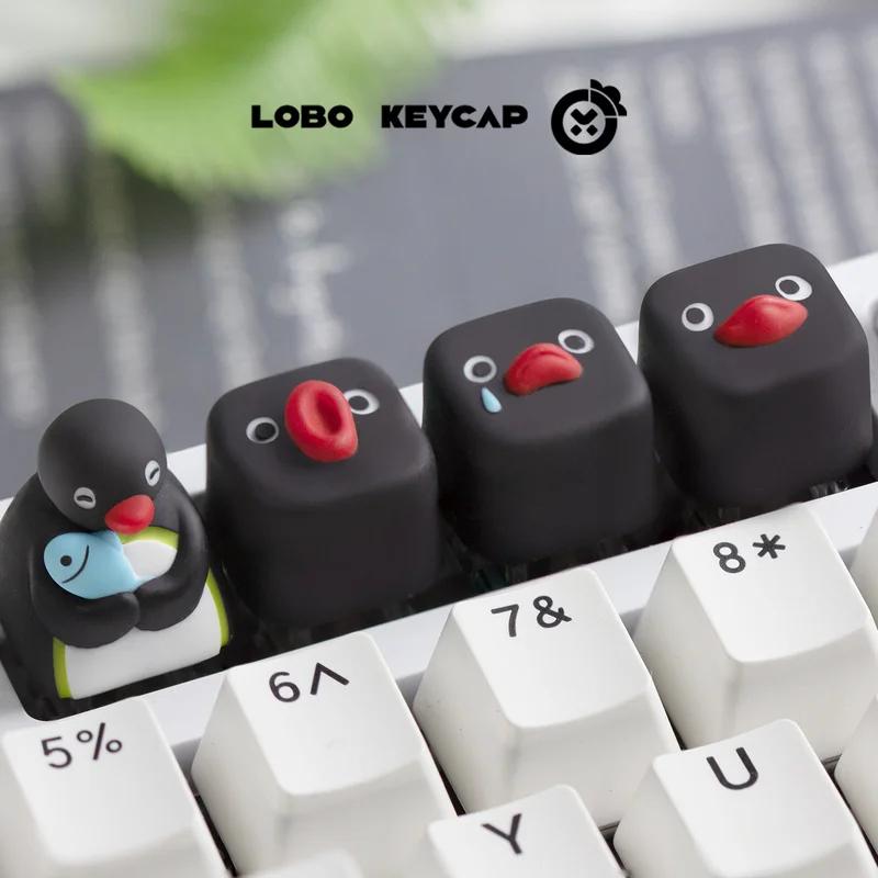 Série Pingu amusante, Expressions multiples, clavier mécanique de Style pingouin mignon, remplacemen