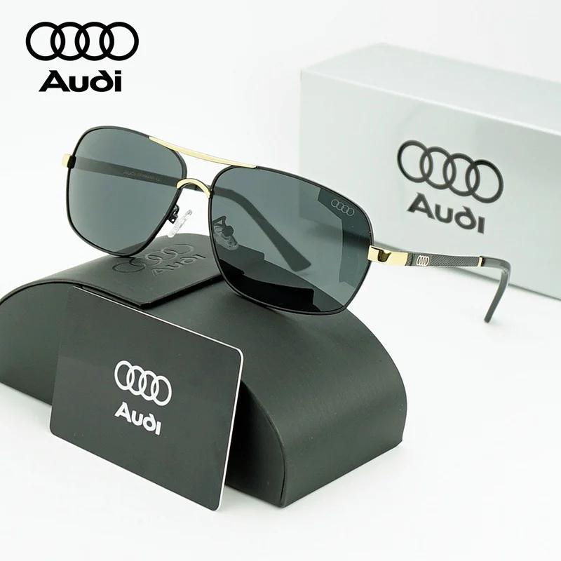 Lunettes de soleil polarisées Audi de luxe, style pilote carré, anti-éblouissement, pour la conduite