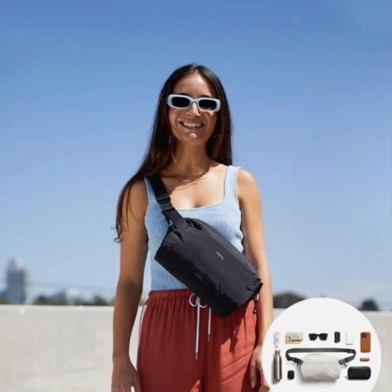 Sac de poitrine de voyage Lite Sling 7L, sac bandoulière compact et décontracté à fermeture magnétiq
