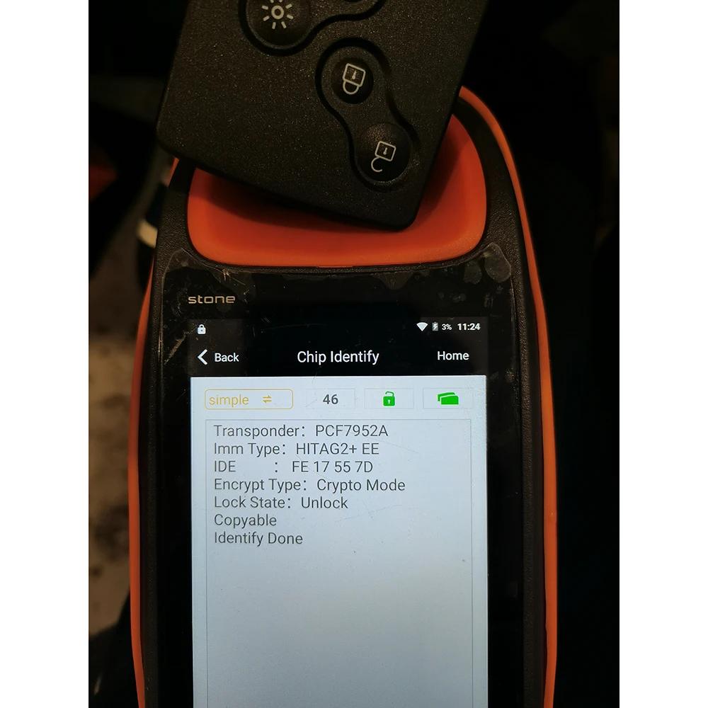 YOCASTY – carte intelligente mains libres sans clé, clé de voiture 433MHz PCF7952A pour Renault Mega