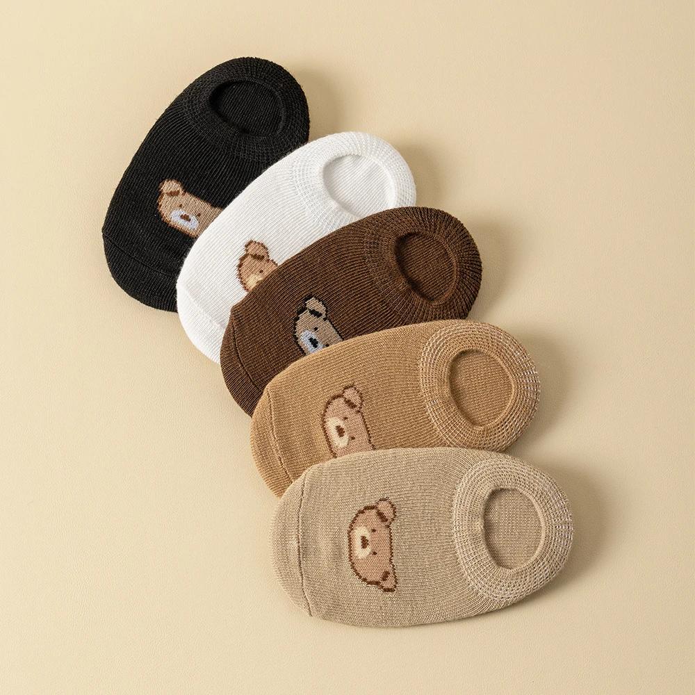 5 paires de chaussettes pour bébé, chaussettes basses à la cheville, chaussettes mignonnes à motif d