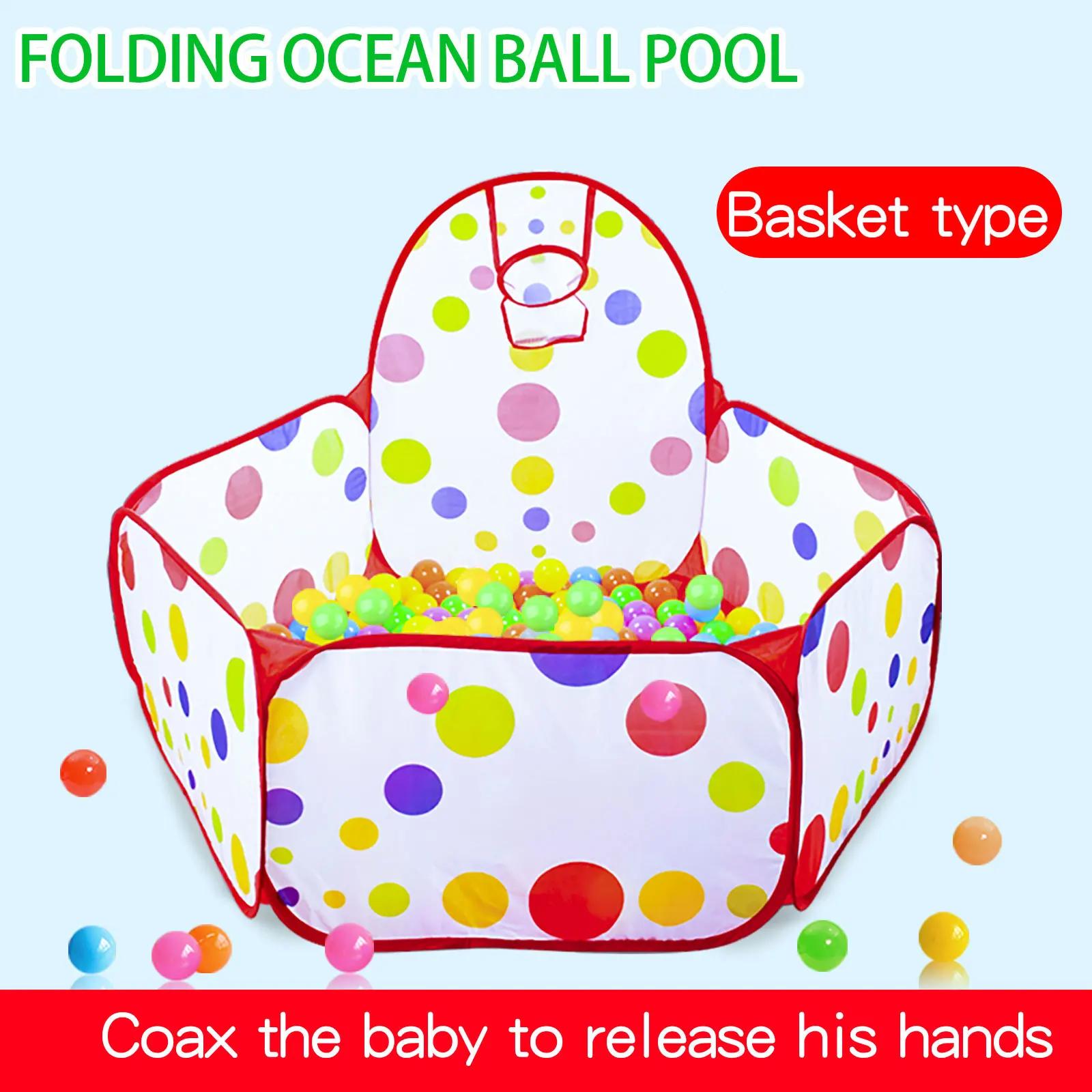Piscine à balles océanique pour enfants avec panier de basket-ball, jouet de piscine Bobo 0.9M (hors