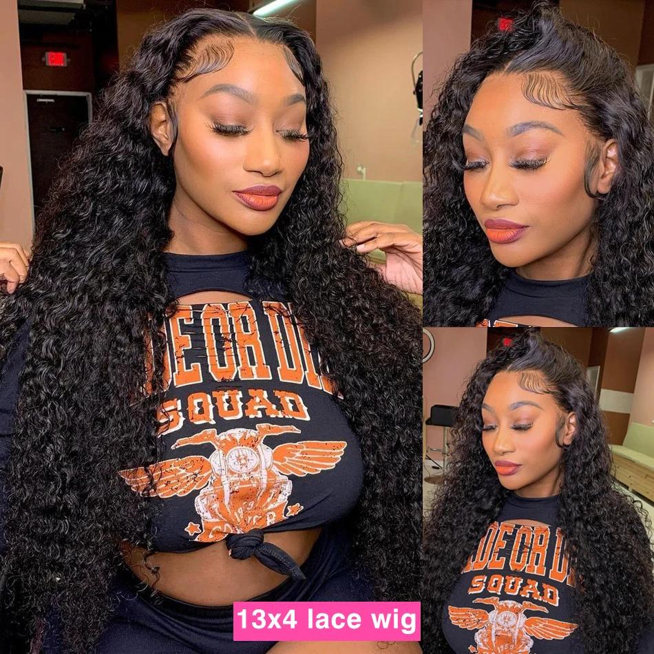 Perruque de cheveux humains bouclés Deep Wave pour femme, perruque Full Lace Closure, 4x4, 5x5, 13x6