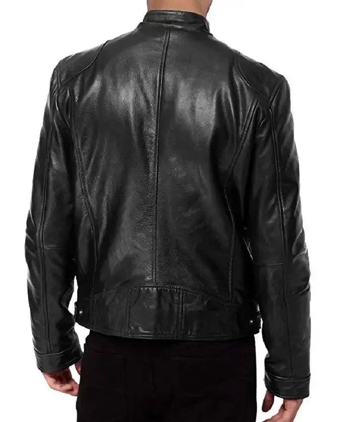 2025 hiver nouvelle mode PU cuir hommes veste décontractée moto veste en cuir hommes veste en cuir