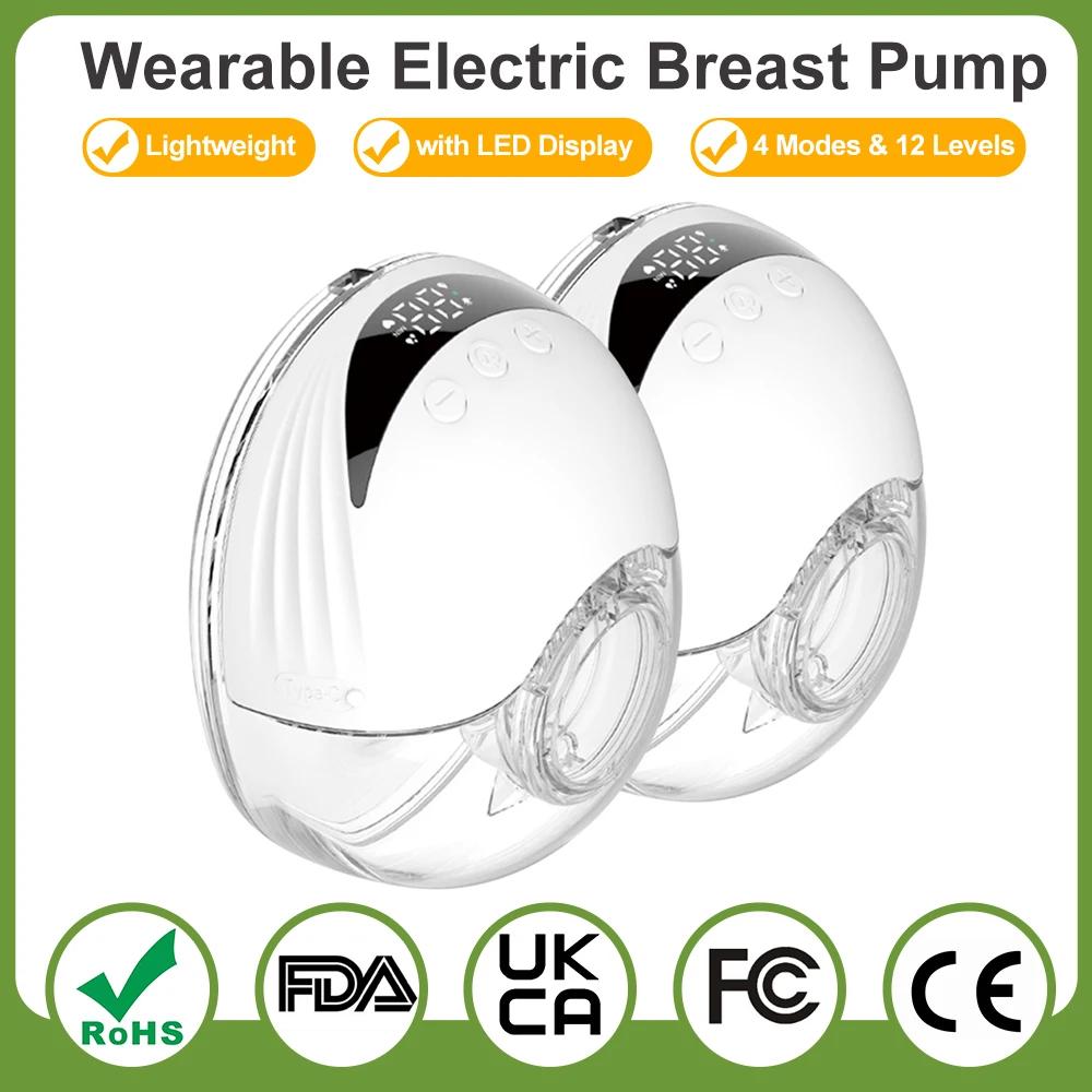Tire-lait électrique mains libres portable - 4 modes d'expression avec affichage LED et collecteur léger