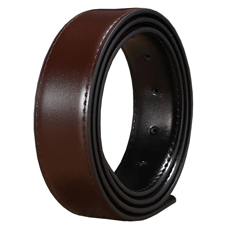 Cuir de vache réversible Double face, 2.8cm 3.0cm 3.3cm 3.5cm 3.8cm de large, avec trous, ceinture s