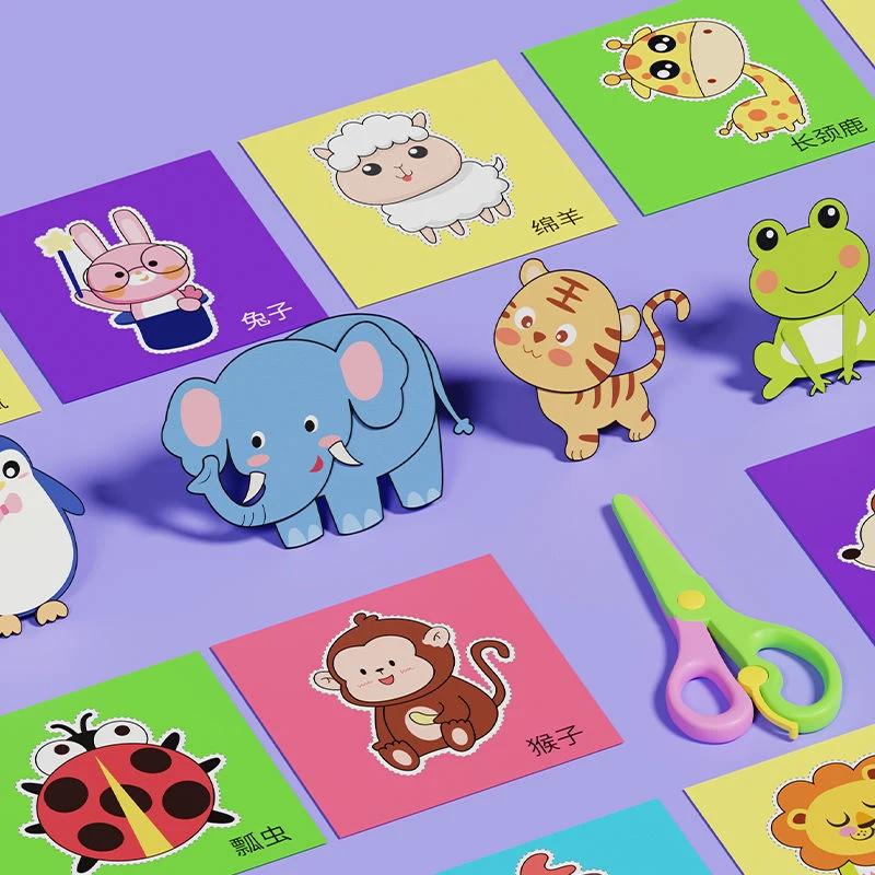 Ensemble d'activités pour enfants avec ciseaux, 96 pièces - Comprend des outils de découpe de papier