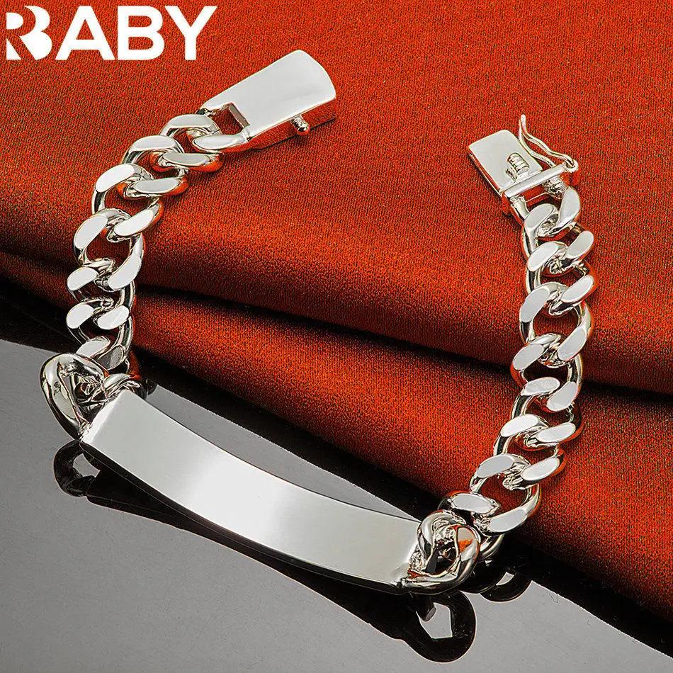 URBABY – Bracelets à chaîne carrée en argent Sterling 925 pour femmes, cadeau d'anniversaire de mari