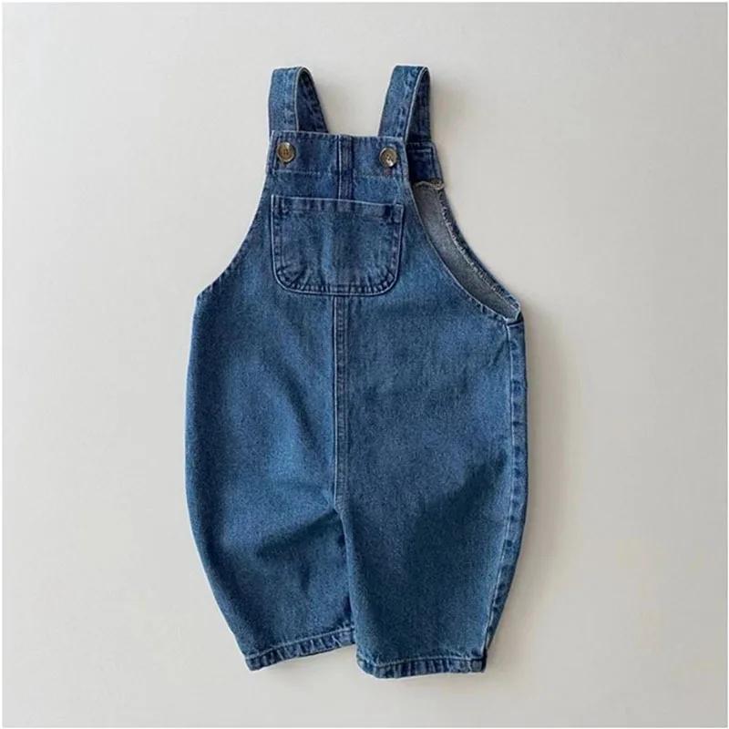 Salopette décontractée en coton pour bébé - Motif floral et pantalon denim, collection automne