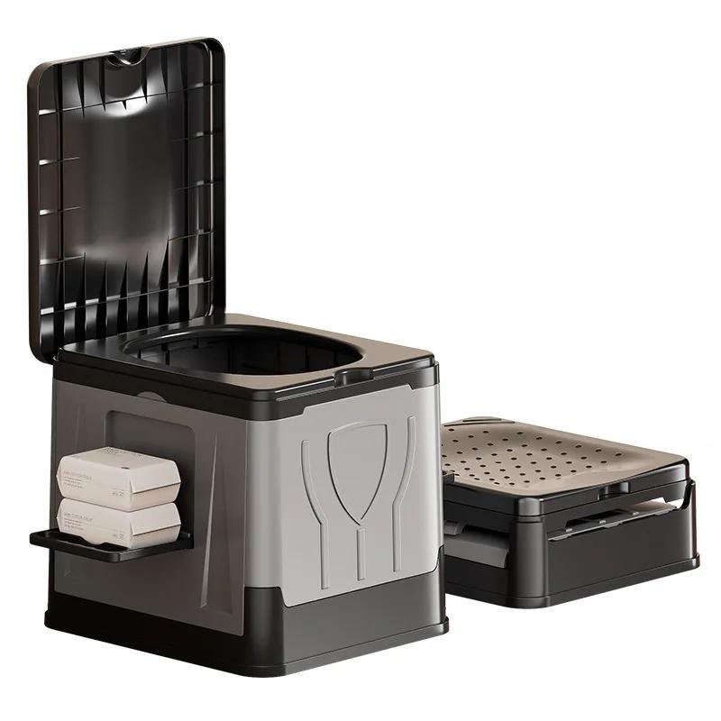 Toilettes pliantes pour voiture, toilettes d'urgence mobiles pour voyages en camping, toilettes temp