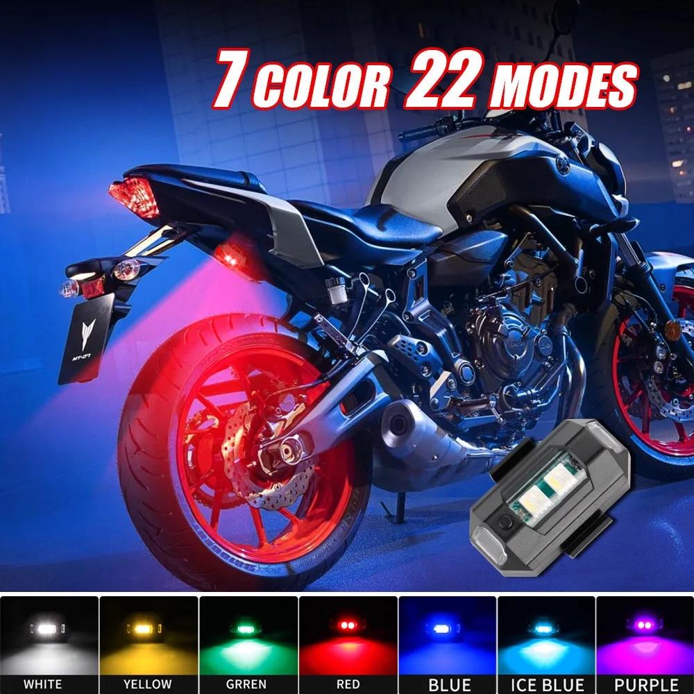 Lumières de moto Drone lumière stroboscopique USB LED Anti-Collision vélo avion nuit volant Mini cli