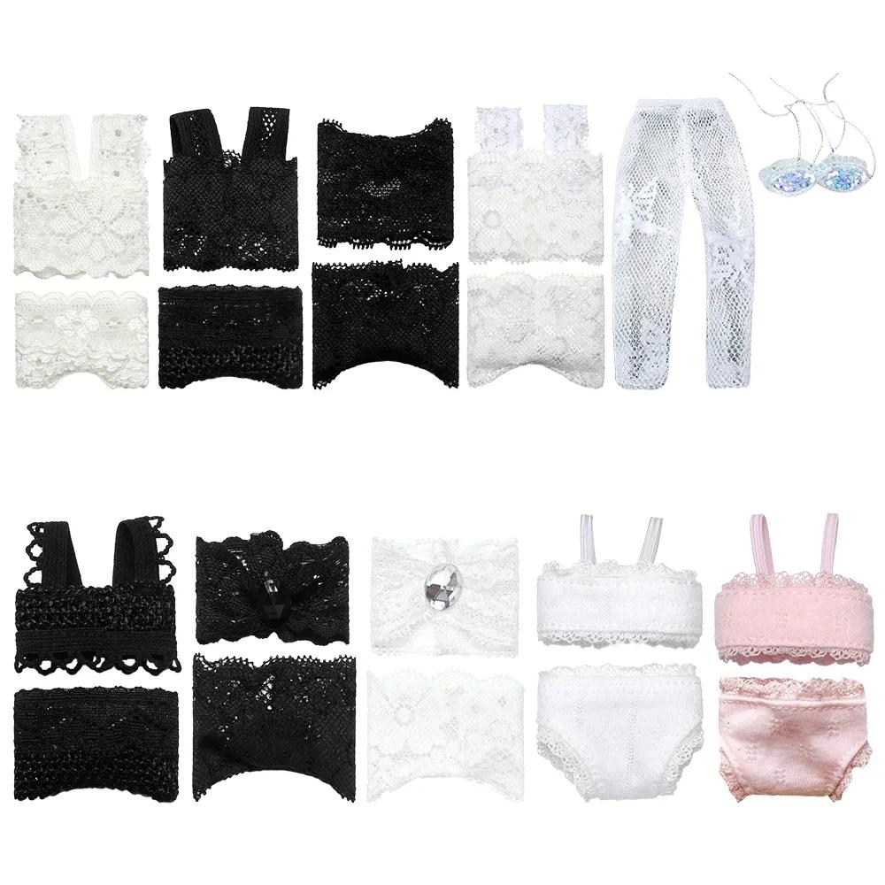Ensemble de sous-vêtements en dentelle douce pour poupées Blythe 1/6 BJD, culotte de soutien-gorge e