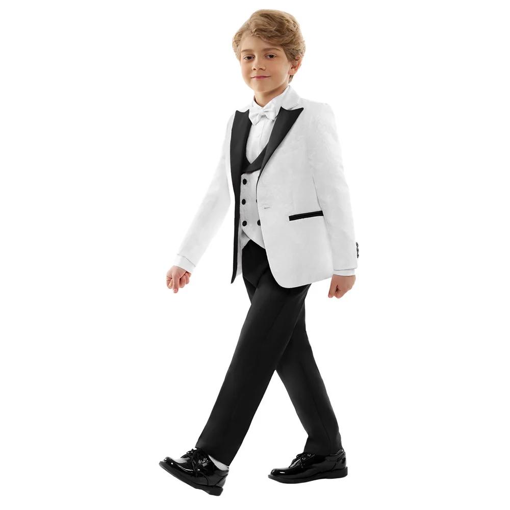 Ensemble de Costume de mariage classique pour garçons, costumes de smoking ajustés, Blazer, gilet, p
