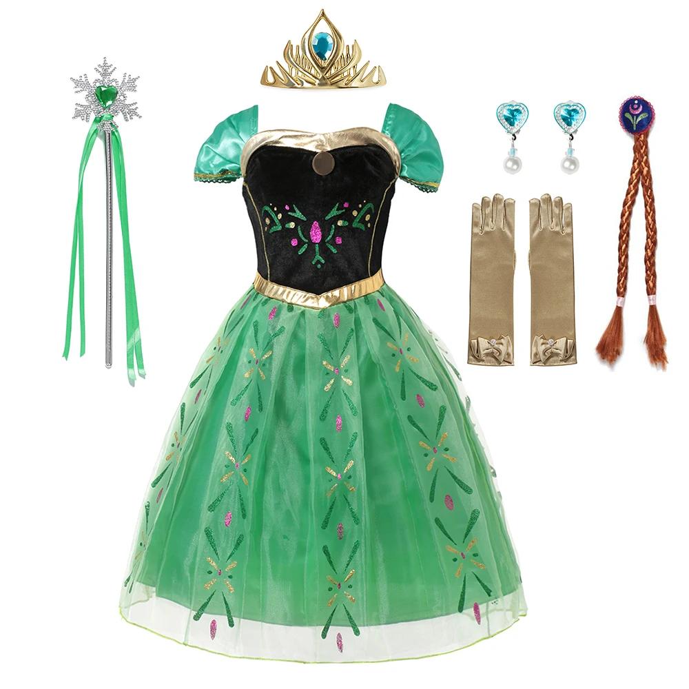 Anna Costume pour enfants fille fantaisie robe de fête d'anniversaire robe de princesse carnaval fêt