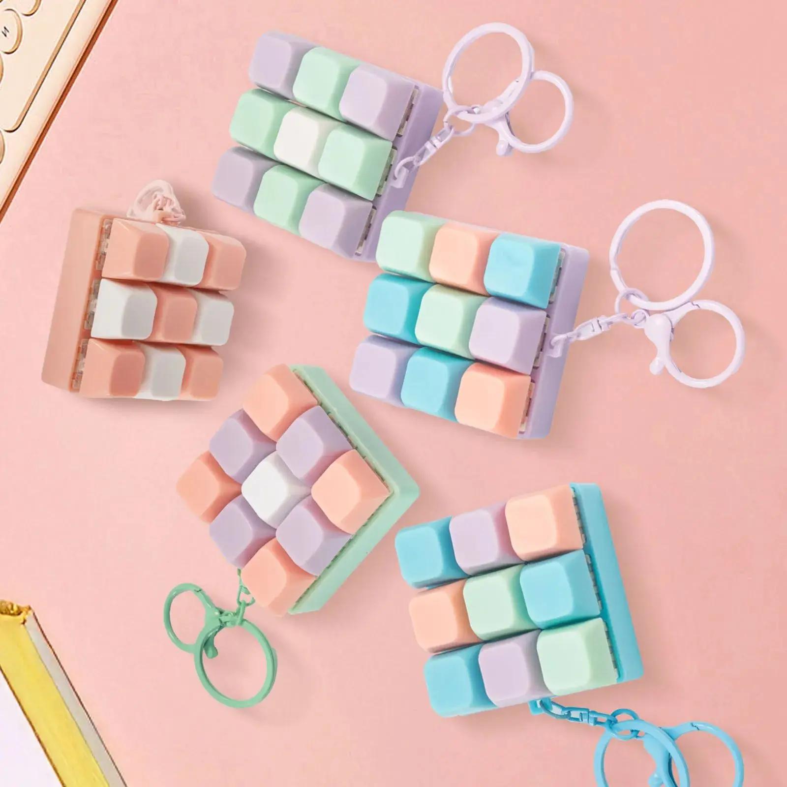 Porte-clés Tetris à neuf touches pour adulte, anti-Stress, jeu de clavier, jouet magique anti-Stress