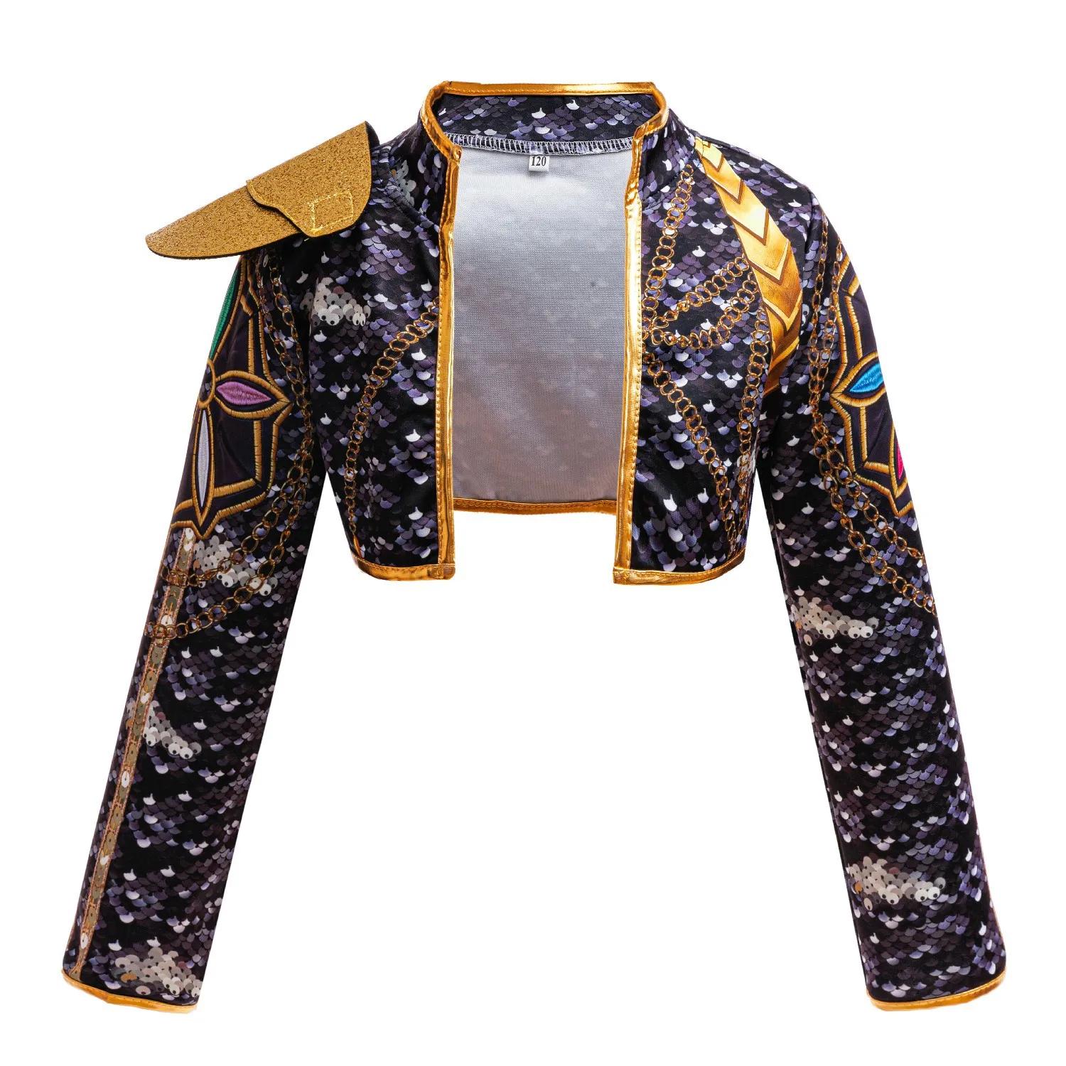 Costume d'Halloween K-pop pour filles, tenue de groupe idole noire trois pièces, ensemble de robe de