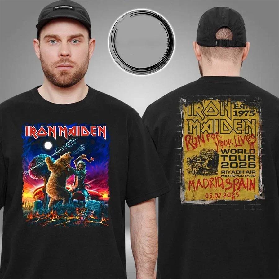 T-shirt graphique inspiré de la tournée mondiale du groupe de rock 2025 – T-shirt à manches courtes