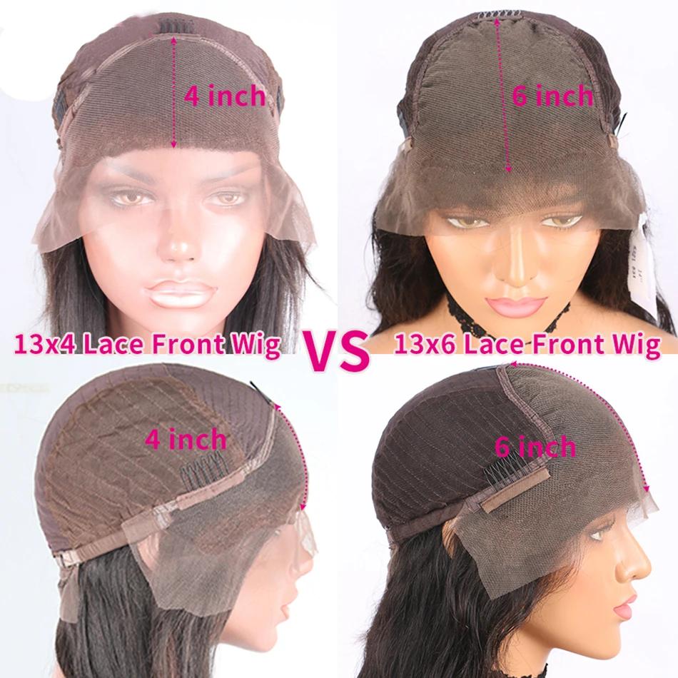 Perruques de cheveux humains frontaux en dentelle transparente HD pré plumées perruques de cheveux h