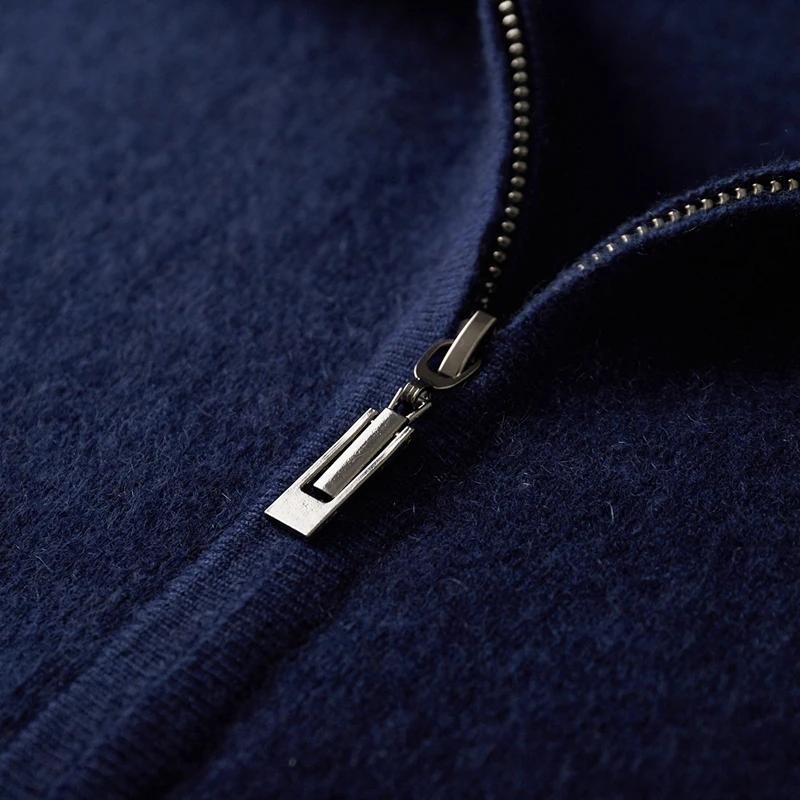 Lancement du nouveau produit: pull tricoté épais à capuche pour hommes 100% laine mérinos Cardigan à