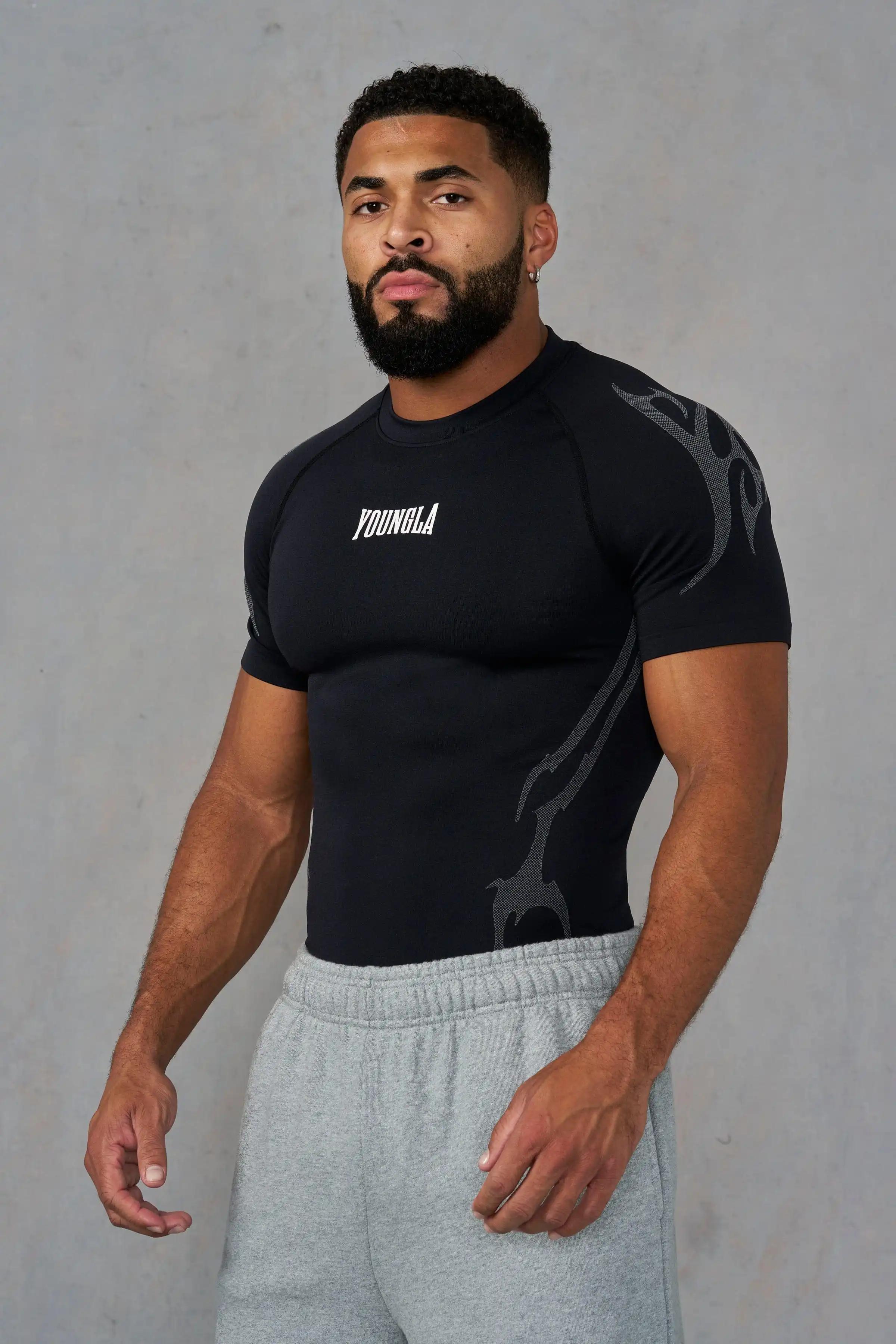 T-shirt ajusté pour homme, été américain, nouveau, pour le sport, la course à pied, l'entraînement,