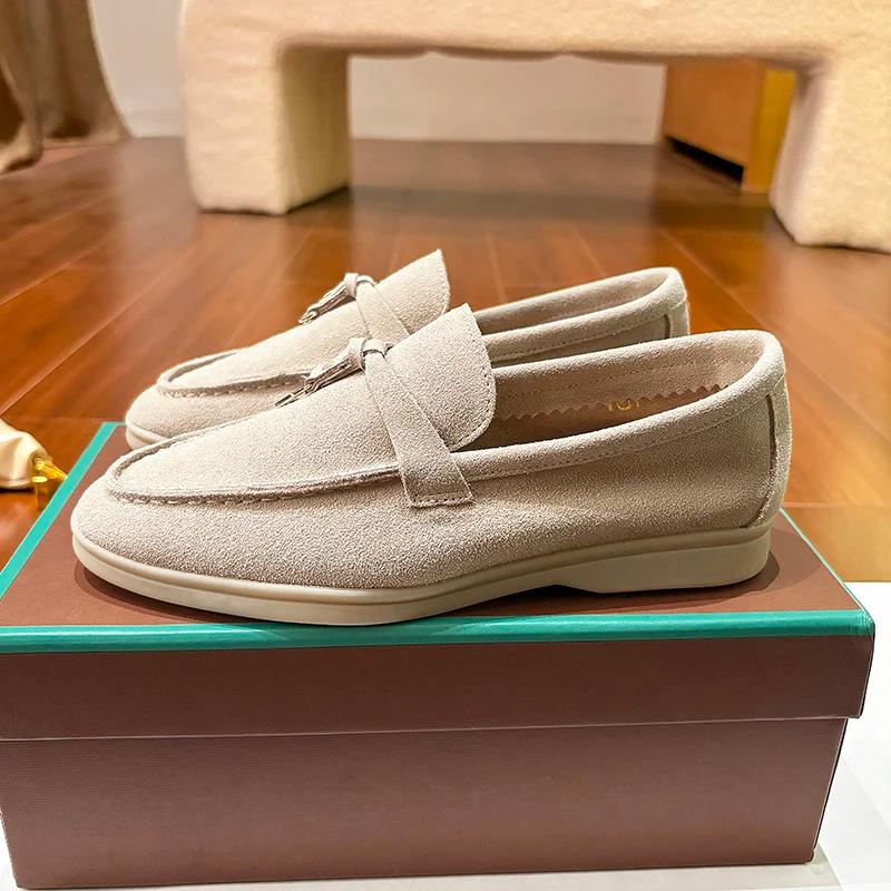 Nouveaux Mocassins en Daim Classiques de Marque LP de Haute Qualité 2026 – Chaussures Décontractées