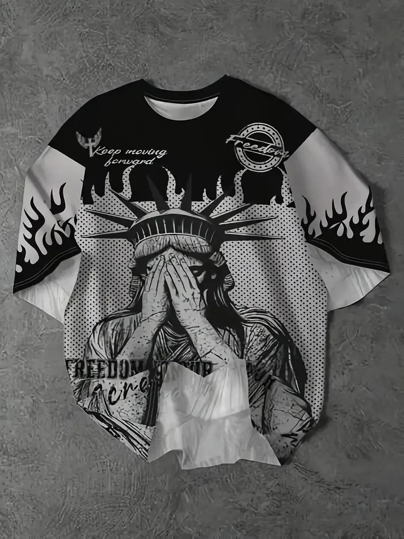 Le T-shirt pour hommes imprimé en 3D pour l'été de 2025 est un best-seller pour le sport, le fitness