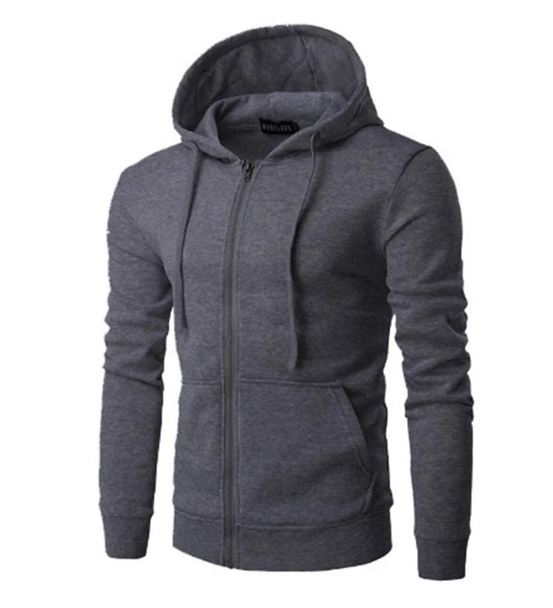 Printemps automne hommes sweats à capuche à manches longues cardigan à fermeture éclair homme/femme